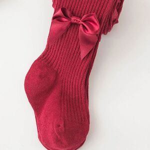 GIRLS NEW SIZE 12-24 MONTHS BOWKNOT SOLID TIGHTS